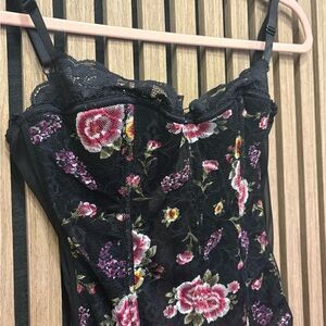 Floral Lace Bustier Top